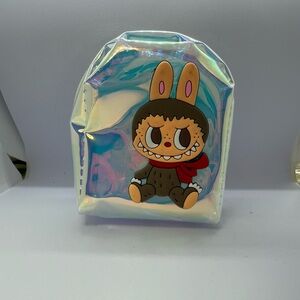Labubu Coin Purse Keychain Transparent Colorful Clear